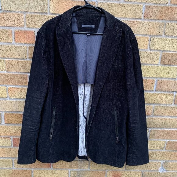 1198$ MSRP John Varvatos Tonal Plaid Zip Detail Jacket Size 54 - Picture 4 of 15